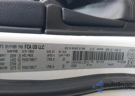 2020 Jeep Grand Cherokee Laredo z USA, uszkodzony, nr VIN 1C4RJFAGXLC125416